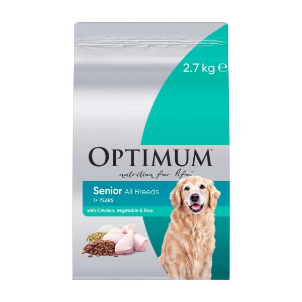 Senior 7+ Years All Breeds Dry Dog Food With Chicken Vegetables & Rice