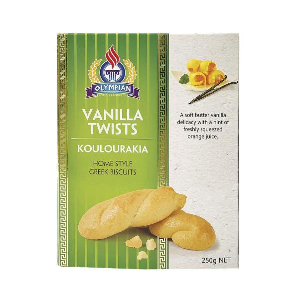 Vanilla Twists Koulourakia Greek Biscuits