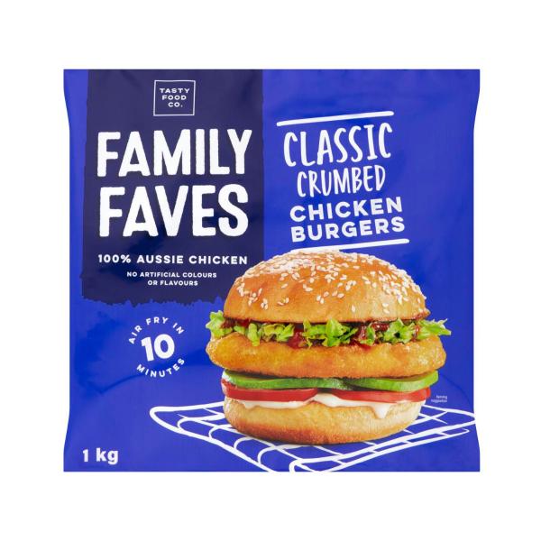 Crumbed Chicken Burgers