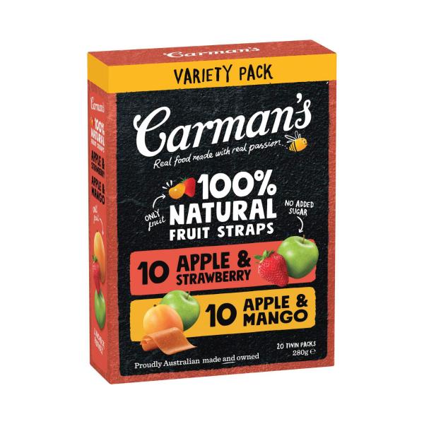 Fruit Straps Apple Strawberry & Apple Mango 20 Pack
