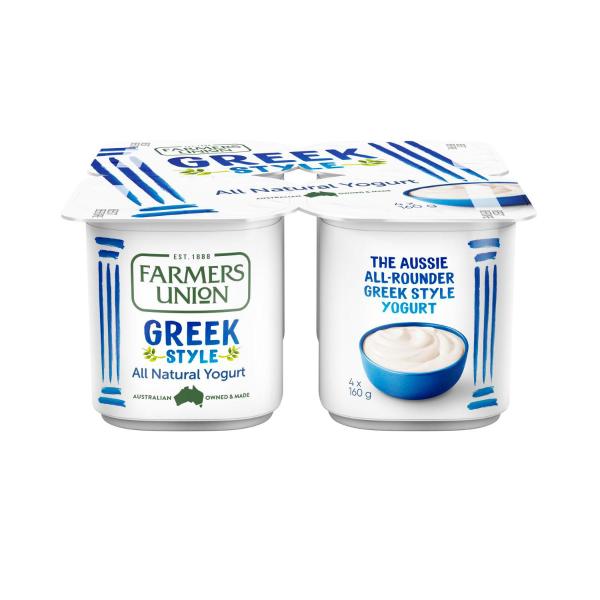 Regular Greek Style Yoghurt 4x160g