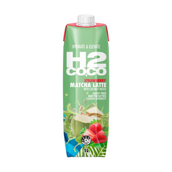 Strawberry Matcha Latte Coconut Water