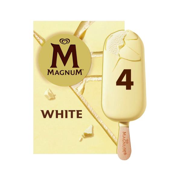 White Ice Cream Sticks 4 Pack