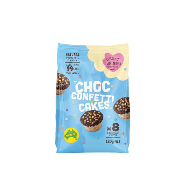 Choc Confetti Cakes 8 Pack
