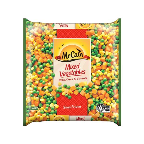 Mixed Vegetables Peas, Corn, Carrots