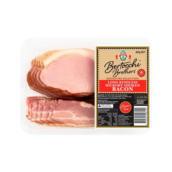 Long Rindless Hickory Smoked Bacon