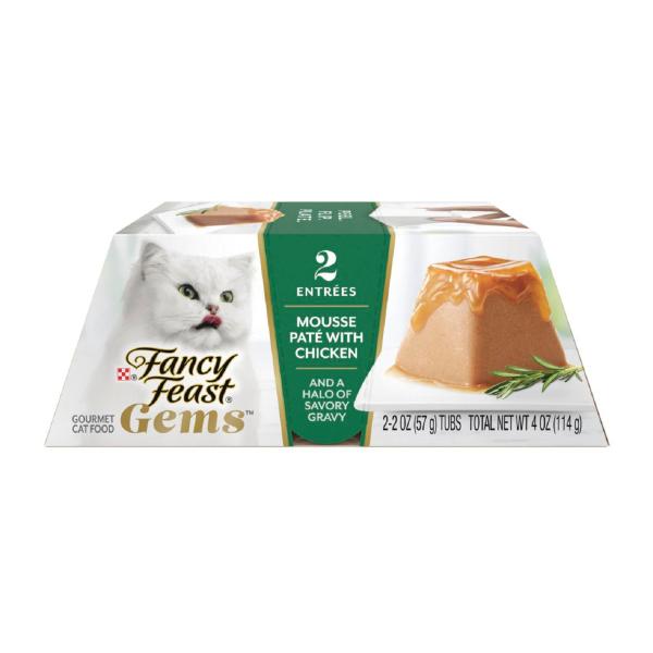 Gems Mousse Pate With Chicken Cat Food 2x57g