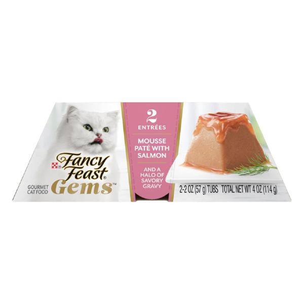 Gems Mousse Pate Cat Food Salmon 2x57g