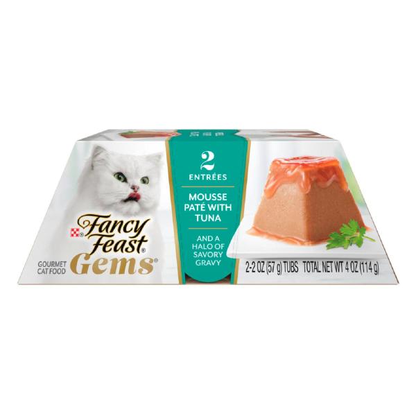 Gems Mousse Pate With Tuna Cat Food 2x57g