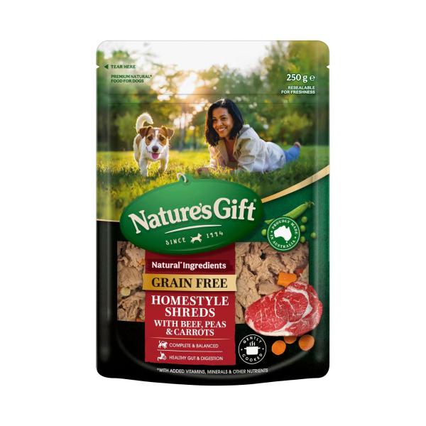 Grain Free Homestyle Shreds With Beef Peas & Carrots Dog Food