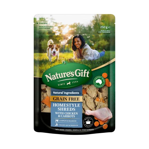Grain Free Homestyle Shreds With Chicken & Carrots Dog Food