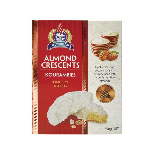 Almond Crescents Kourambies Greek Biscuits