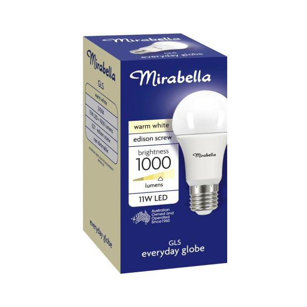Led Globe Gls Edison Screw 11 Watt Warm White