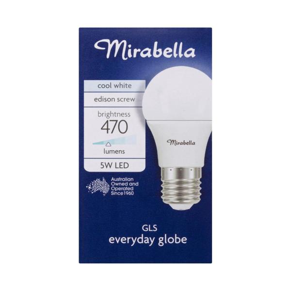 Led Globe Gls Edison Screw 5.5 Watt Cool White
