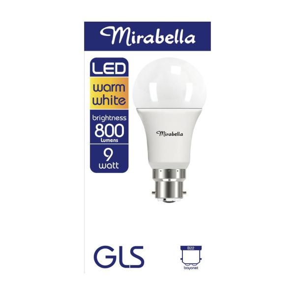 Led Globe Gls Bayonet Cap 9 Watt Warm White