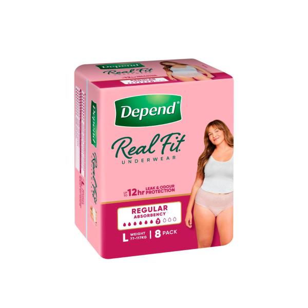 Real Fit Incontinence Underwear Regular Women Large