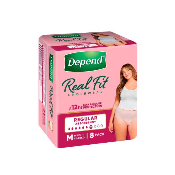 Real Fit Incontinence Underwear Regular Women Medium