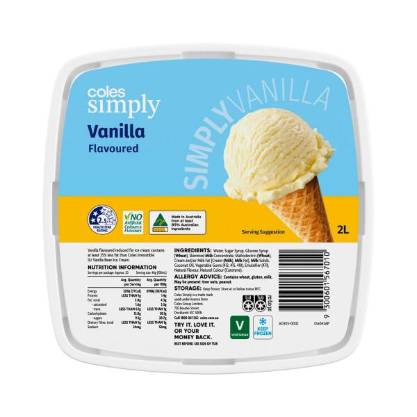 Vanilla Flavoured Frozen Dessert Tub