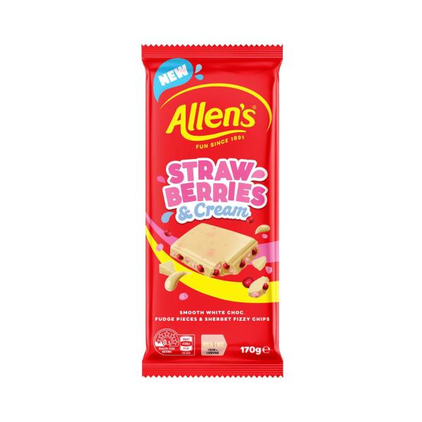 Strawberries & Cream White Choc Block