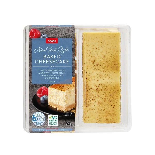 New York Style Baked Cheesecake Slice 2 Pack