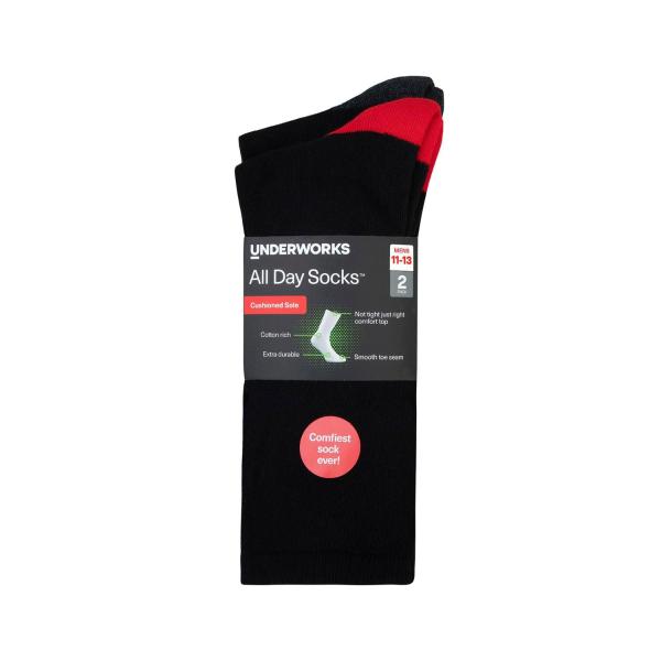 Mens Cushion Foot Crew Size 11-13