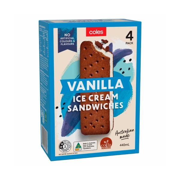 Vanilla Ice Cream Sandwich 4 Pack