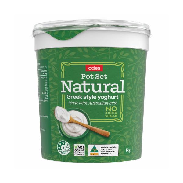 Pot Set Natural Greek Style Yoghurt