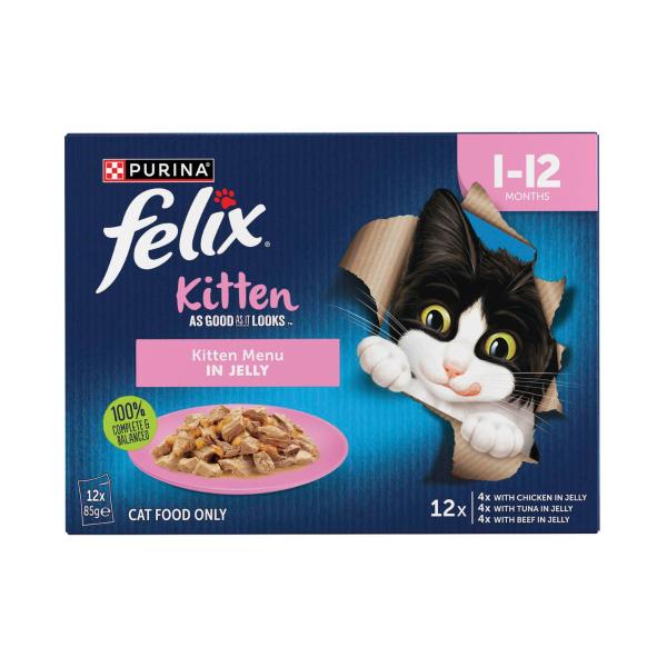 Felix As Good As It Looks Kitten Menu Cat Food 85g Pouch