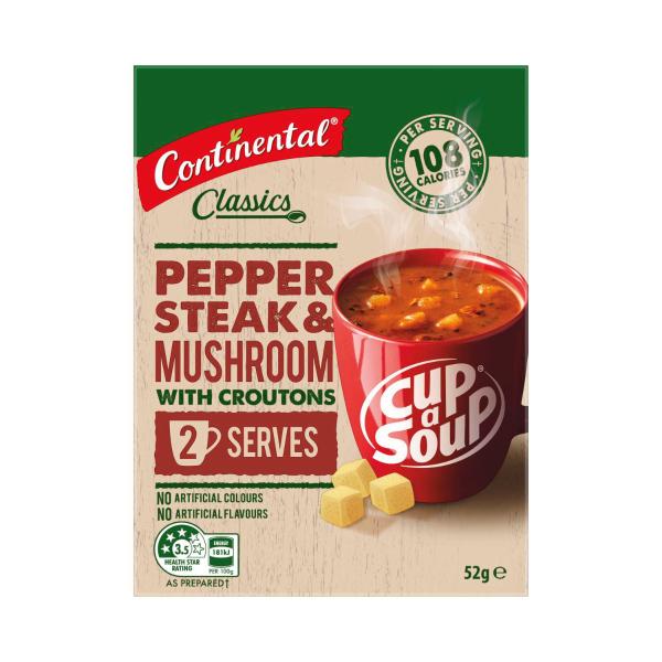 Cup A Soup Pepper Steak & Mushroom With Croutons Serves 2