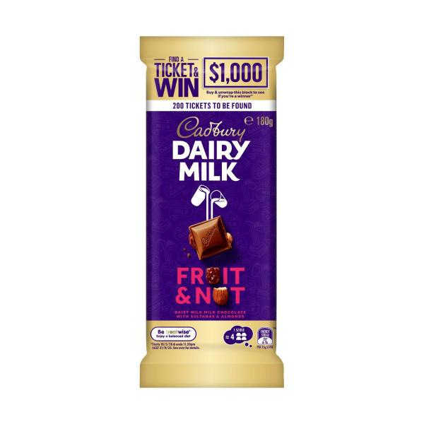 Dairy Milk Fruit And Nut Chocolate Block