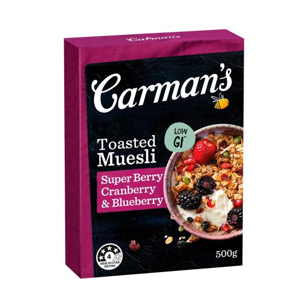 Muesli Toasted Super Berry Cranberry & Blueberry