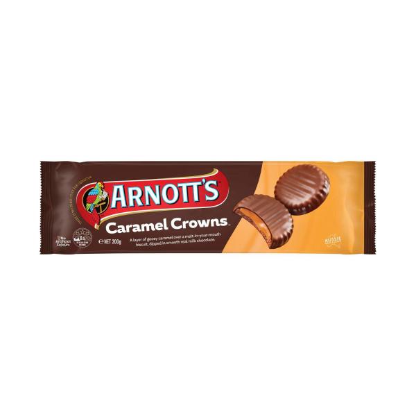 Caramel Crowns Chocolate Biscuits