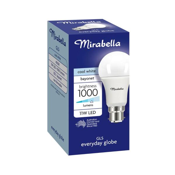 Led Globe Gls Bayonet Cap 11 Watt Cool White