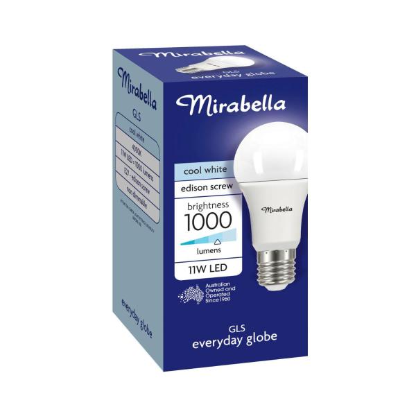 Led Globe Gls Edison Screw 11 Watt Cool White