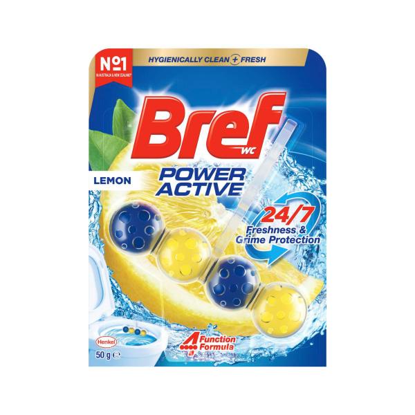 Power Active Rim Block Lemon Toilet Cleaner