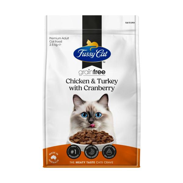 Grain Free Adult Dry Cat Food Chicken & Turkey With Cranberry