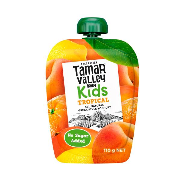 Kids Greek Style Yoghurt Pouch Tropical