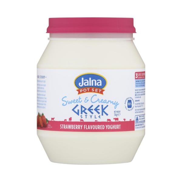 Pot Set Greek Style Sweet & Creamy Strawberry Yoghurt