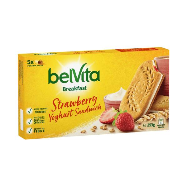 Breakfast Biscuits Strawberry Yoghurt Sandwich 5 Pack