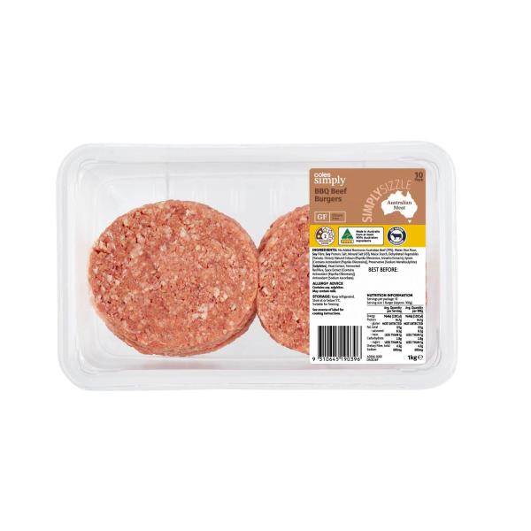 Beef BBQ Burgers 10 Pack