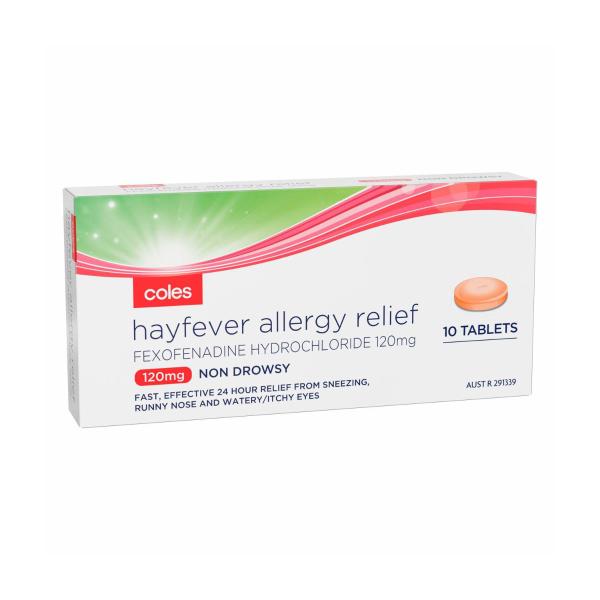 Hayfever Allergy Relief Fexofenadine 120mg Tablets