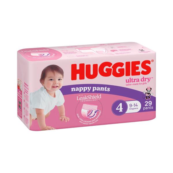 Ultra Dry Nappy Pants Girls Size 4 (9-14kg)