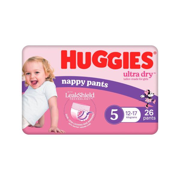 Ultra Dry Nappy Pants Girls Size 5 (12-17kg)