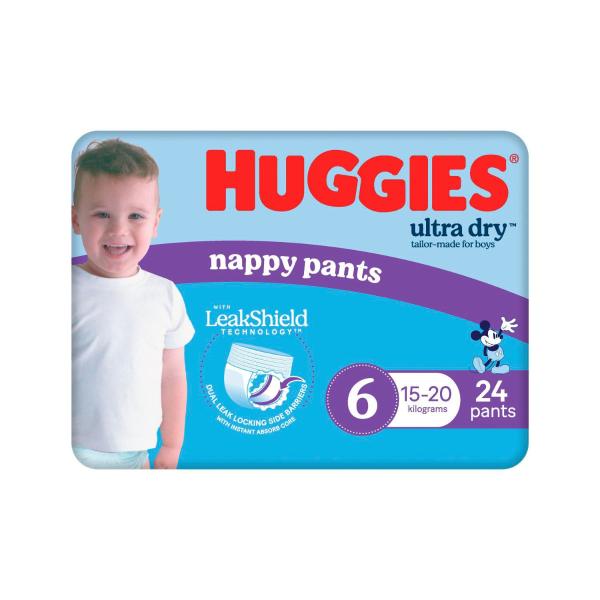 Ultra Dry Nappy Pants Boys Size 6 (15kg+)