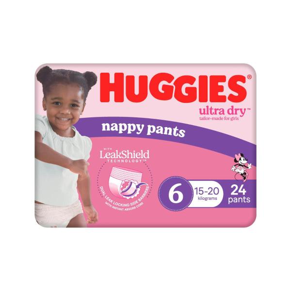 Ultra Dry Nappy Pants Girls Size 6 (15kg+)