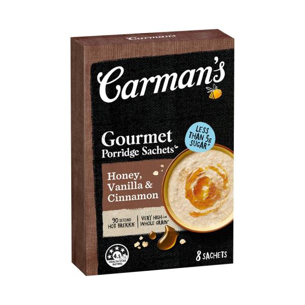 Porridge Sachets Honey Vanilla & Cinnamon 8 Pack