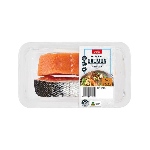 Tasmanian Salmon Portions Skin On 2 Pack