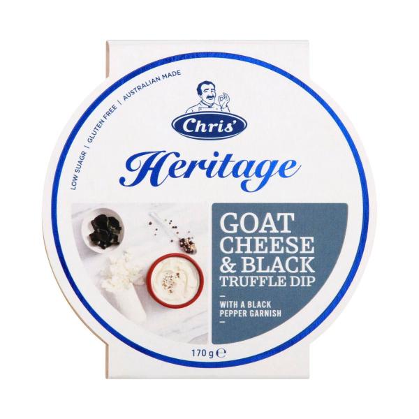 Heritage Gluten Free Goat Cheese & Black Truffle Savoury Dip