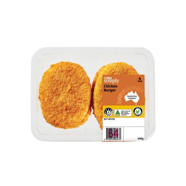 RSPCA Approved Chicken Burgers Plain Crumb