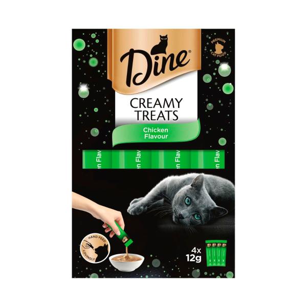 Creamy Treats Cat Food Chicken Flavour 4x12g